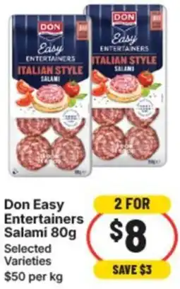 IGA Don easy entertainers salami offer