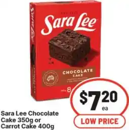 IGA Sara lee chocolate cake or carrot cake offer