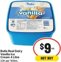IGA Bulla real dairy vanilla ice cream offer