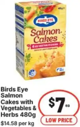 IGA Birds eye salmon cakes with vegetables & herbs offer