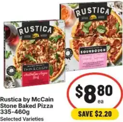 IGA Rustica by mccain stone baked pizza offer