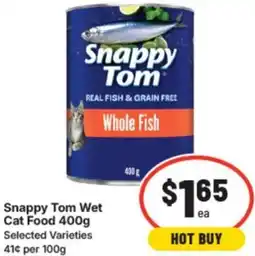 IGA Snappy tom wet cat food offer