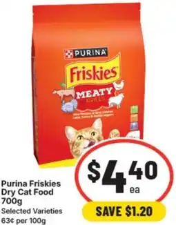 IGA Purina friskies dry cat food offer