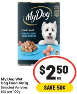 IGA My dog wet dog food offer