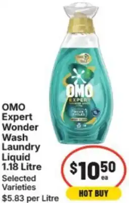 IGA Omo expert wonder wash laundry liquid offer