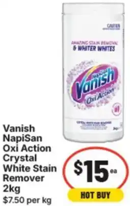 IGA Vanish napisan oxi action crystal white stain remover offer