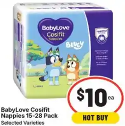 IGA Babylove cosifit nappies offer