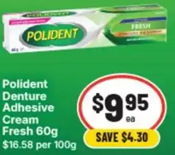 IGA Polident denture adhesive cream fresh offer