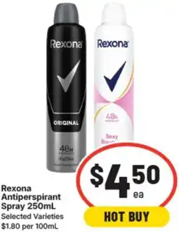 IGA Rexona antiperspirant spray offer