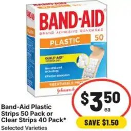 IGA Band-Aid Plastic Strips or Clear Strips offer