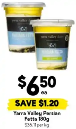 Drakes Yarra valley persian fetta offer