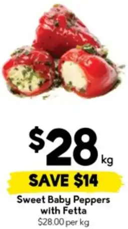 Drakes Sweet baby peppers with fetta offer