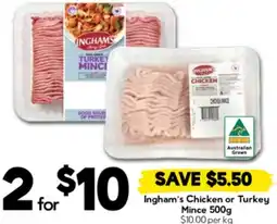 Drakes Ingham's chicken or turkey mince offer