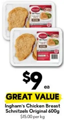 Drakes Ingham's chicken breast schnitzels original offer
