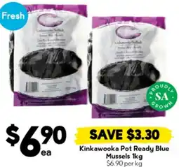 Drakes Kinkawooka pot ready blue mussels offer