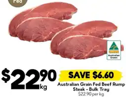 Drakes Australian grain fed beef rump steak bulk tray offer