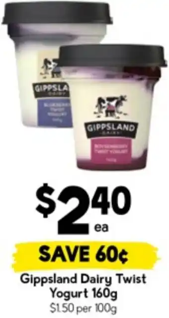 Drakes Gippsland dairy twist yogurt offer