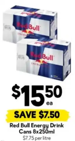 Drakes Red Bull Energy Drink Cans offer