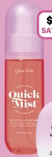 Priceline Quick mist watermelon hair & body perfume mist with uv hair filters offer