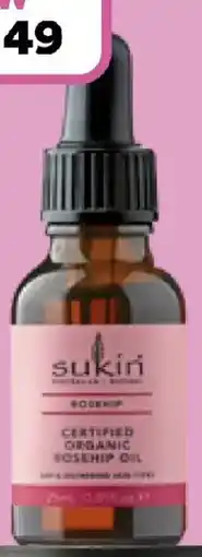 Priceline Sukin certified organic rose hip oil offer