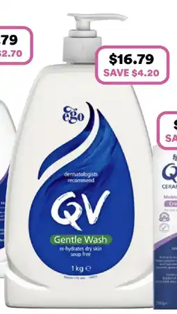 Priceline Ego qv gentle wash offer