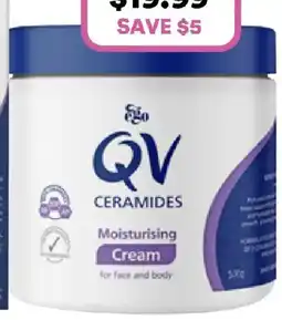 Priceline Ego qv ceramides moisturising cream offer