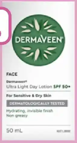 Priceline Dermaveen ultra light day lotion spf 50+ offer