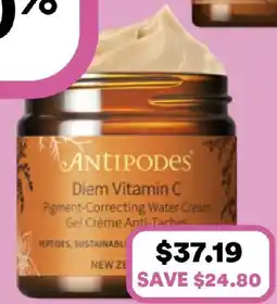 Priceline Antipodes diem vitamin c pigment-correcting water cream offer