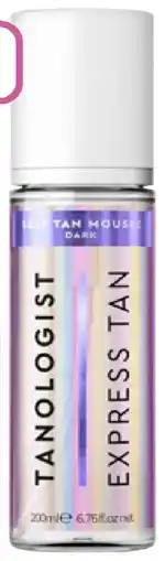 Priceline Tanologist clear express dark self tan mousse offer