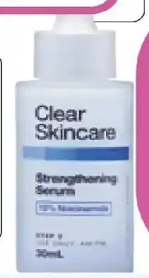 Priceline Clear skincare strengthening serum with 10% niacinamide offer