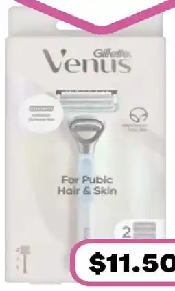 Priceline Gillette venus women's bikini razor for pubic hair & skin offer