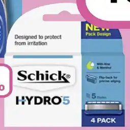 Priceline Schick hydro 5 blade refills offer