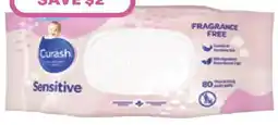 Priceline Curash sensitive fragrance free wipes offer