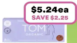 Priceline Tom organic super tampons offer