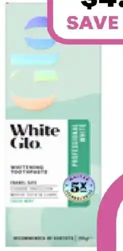 Priceline White glo professional white whitening toothpaste offer