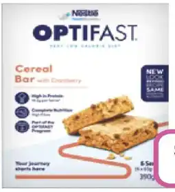 Priceline Optifast vlcd bar cereal offer