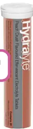 Priceline Hydralyte peach crush flavoured electrolyte offer