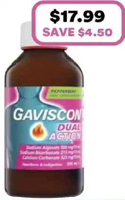 Priceline Gaviscon dual action peppermint oral liquid suspension offer