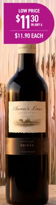 Annie's lane shiraz