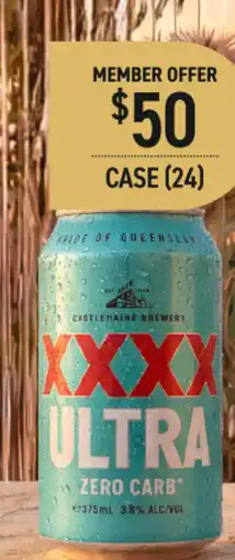 Dan Murphy's Xxxx ultra zero carb offer