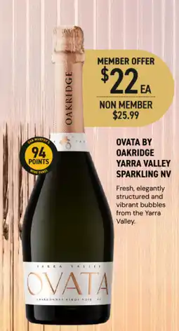 Dan Murphy's Ovata by oakridge yarra valley sparkling nv offer