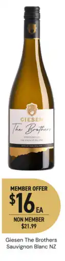 Dan Murphy's Giesen the brothers sauvignon blanc nz offer