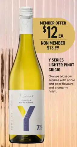 Dan Murphy's Y series lighter pinot grigio offer