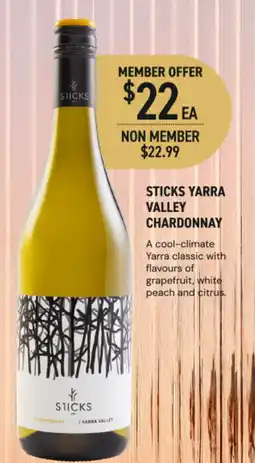 Dan Murphy's Sticks yarra valley chardonnay offer