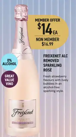 Dan Murphy's Freixenet alc removed sparkling rosé offer