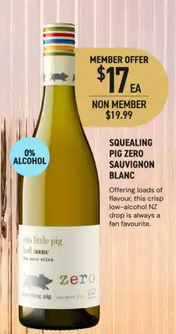 Dan Murphy's Squealing pig zero sauvignon blanc offer