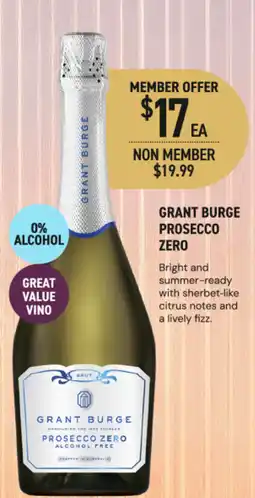 Dan Murphy's Grant burge prosecco zero offer