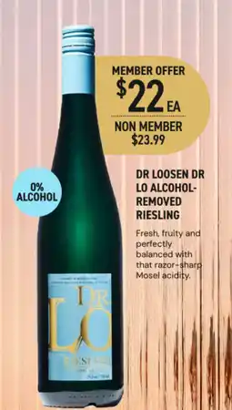 Dan Murphy's Dr loosen dr lo alcohol- removed riesling offer