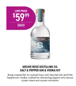 Dan Murphy's Archie rose distilling co. salt & pepper gin & vodka kit offer
