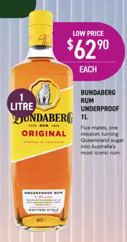 Dan Murphy's Bundaberg rum underproof dundaberg offer